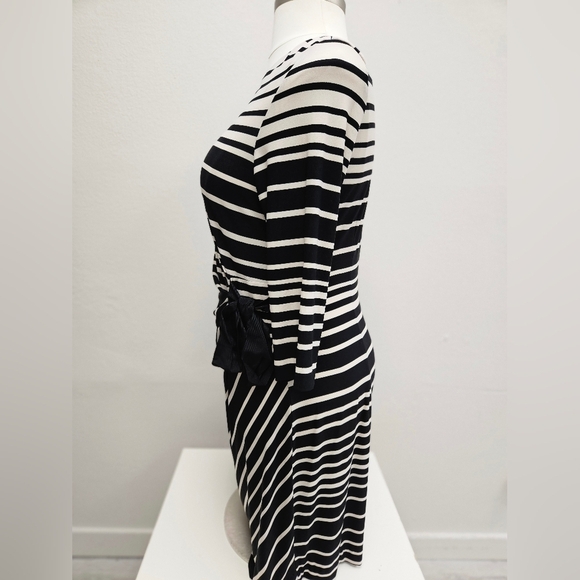 NORTHSTYLE Black and White Stripws Dress 16P - Picture 5 of 7